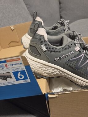 Columbia Gray and Light Pink Women's Trail Shoes